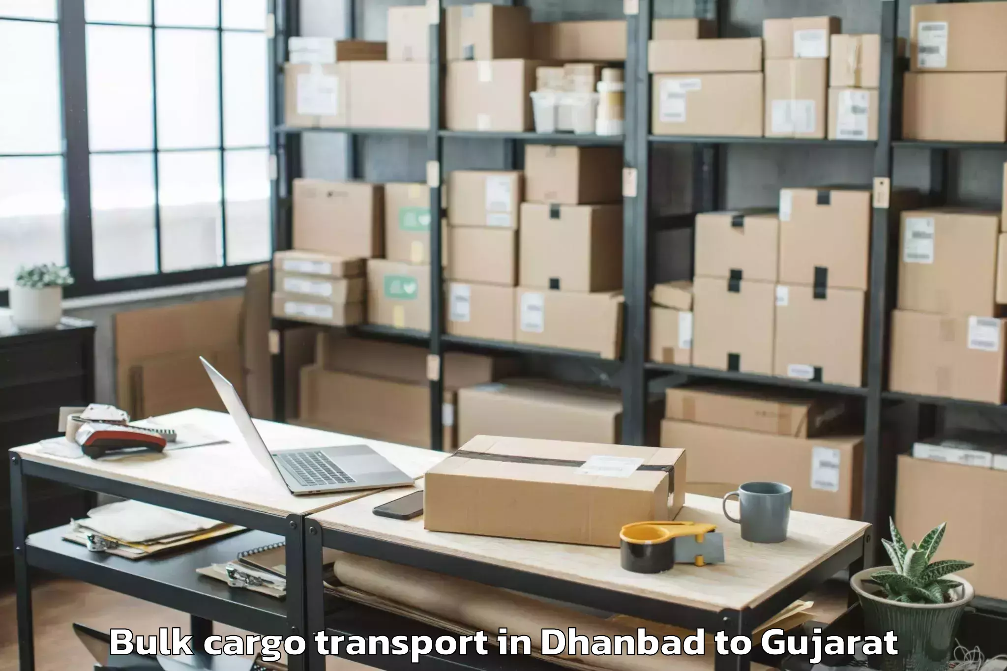 Hassle-Free Dhanbad to Adalaj Bulk Cargo Transport